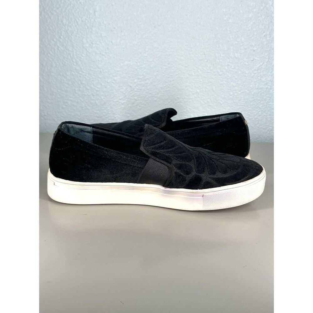 Birdies Womens The Swift Black Velvet Dressy Sneakers Size 6.5 Slip On Flats - Picture 6 of 14